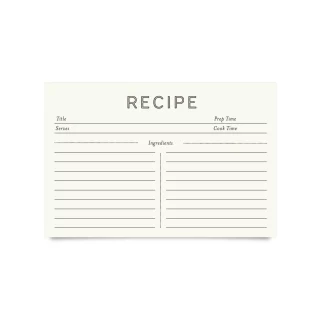 RECIPE CARD